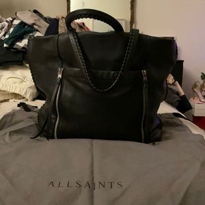 All saints fleur de lis east west bag